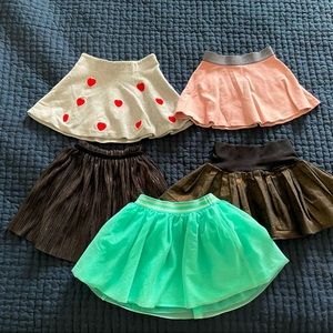 Girls Skirts Lot of 5. Ages 4-6, H&M And Gap